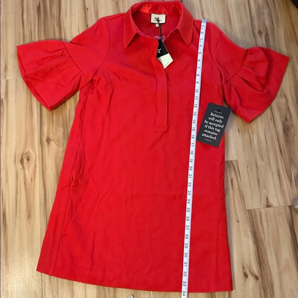 NWT Tuckernuck Red Crepe Massey Dress - Picture 3 of 6